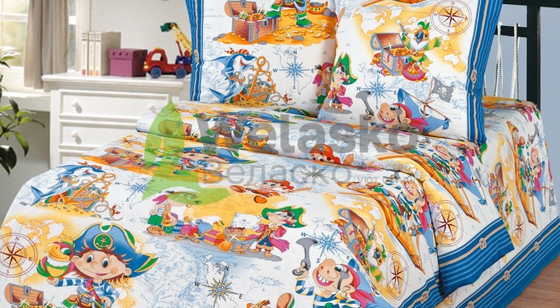 Комплект детского постельного белья "Пираты"
