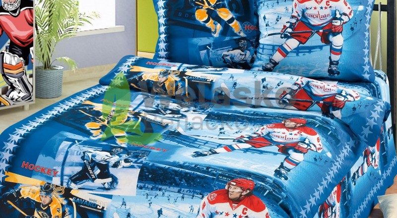 Комплект детского постельного белья "Хоккей"